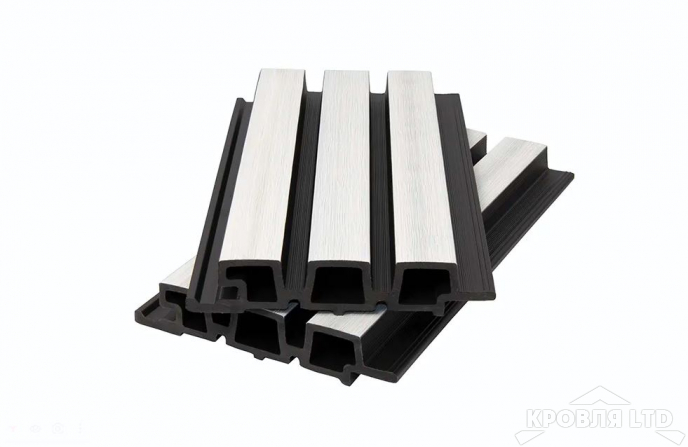 Фасадная панель брусковая из ДПК CO-EX MIX 33х165х3600 мм White