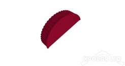 Заглушка торцевая для конька полукруглого R80, Полиэстер RAL 3003 рубиново-красный,толщина 0,45