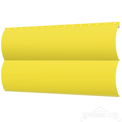 Сайдинг металлический "Венец"  RAL 1018 Желтый, толщина 0,45