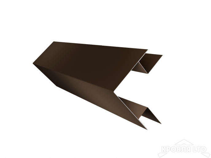 Планка угла внешнего сложного, Полиэстер RR 32 темно-коричневый, толщина 0,45
