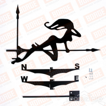 Флюгер BORGE Чертовка, 485х710мм, чёрный (RAL 9005 matt)