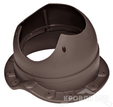 Основание для вентеляционной трубы Krovent Base-VT Wave 110 коричневый для металлочерепицы