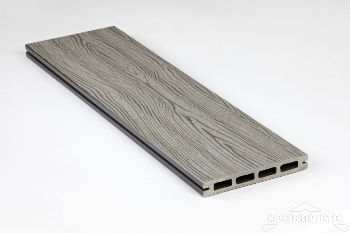 Террасная доска White Deck серия ЭКО цвет Серый 20х140х3000