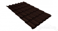 Металлочерепица Квинта Плюс, GreenCoat Pural RR 887 шоколадно-коричневый, толщина 0,5