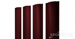 Евроштакетник Круглый 0,45 PE-Double RAL 3005 красное вино