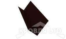 Планка примыкания 150х250, Полиэстер RR 32 темно-коричневый, толщина 0,45