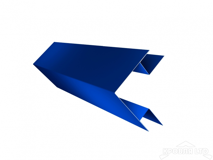 Планка угла внешнего сложного, Полиэстер RAL 5005 сигнальный синий, толщина 0,45