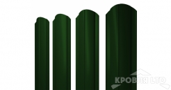 Евроштакетник Круглый фигурный 0,45 PE-Double RAL 6005 зеленый мох