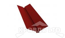 Планка ендовы верхней 105х40х105, Полиэстер RAL 3011 коричнево-красный, толщина 0,45