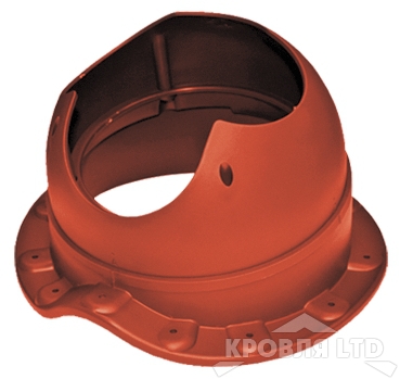 Основание для вентеляционной трубы Krovent Base-VT Wave 110 красный для металлочерепицы