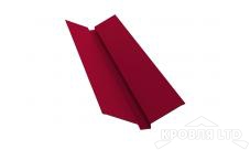 Планка ендовы верхней 105х40х105, Полиэстер RAL 3003 рубиново-красный, толщина 0,45