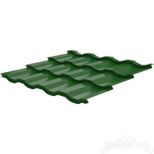 Металлочерепица Банга, Полиэстер RAL 6002 Зеленый лист, толщина 0,5