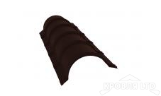 Планка конька полукруглого R110, Полиэстер RAL 8017 шоколад,толщина 0,45
