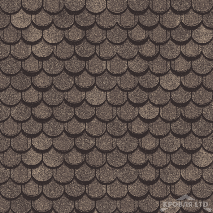 Гибкая черепица Шинглас серия Ранчо  коллекция Ранчо цвет Коричневый