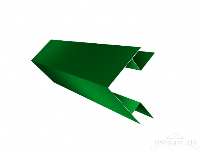 Планка угла внешнего сложного, Полиэстер RAL 6002 лиственно-зеленый, толщина 0,45