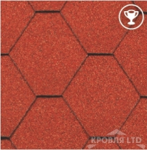 Гибкая черепица Roofshield  серия Classic коллекция Стандарт цвет Кирпично-красный с оттенением