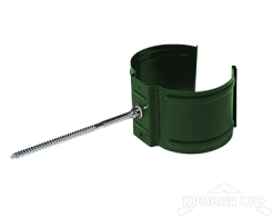 Кронштейн трубы для водостока на кирпич престиж100 мм RAL 6005 зеленый мох