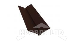 Планка ендовы верхней 105х40х105, Полиэстер RAL 8017 шоколад, толщина 0,45