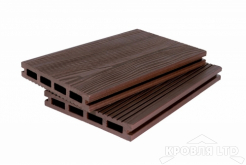Террасная доска GRAND LINE серия 3Д цвет Шоколад 22×140x4000