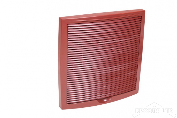 Наружная вентиляционная решетка 375х375 цвет красный