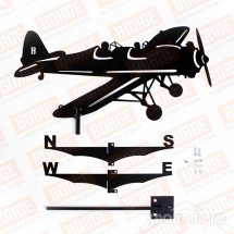 Флюгер BORGE Самолет, 700х345мм, чёрный (RAL 9005 matt)