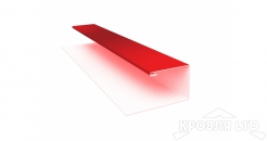 Планка J-профиль, Полиэстер RAL 3003 рубиново-красный, толщина 0,45