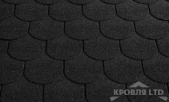 Гибкая черепица Roofshield  серия Family Eco Light коллекция Готик цвет графитно черный