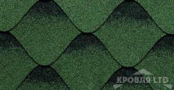 Гибкая черепица Kerabit серия S + цвет зелено-черный