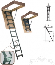 Складная металлическая чердачная лестница FAKRO LMS 70х120