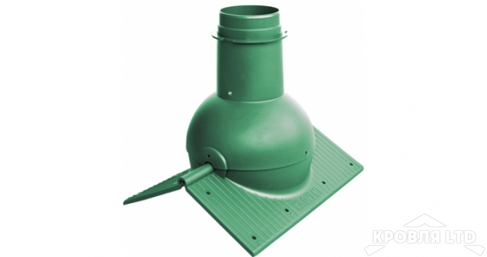 Коньковый элемент Krovent Pipe-Cone вентиляционный Зеленый для любого вида кровли