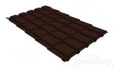 Металлочерепица Каскад, Полиэстер RAL  8017 шоколад, толщина 0,5