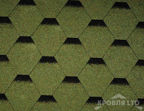 Гибкая черепица Икопал  серия Плано коллекция Тема цвет Зеленый лес