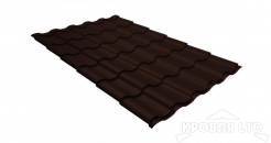 Металлочерепица Кредо, GreenСoat Pural RR 887 шоколадно-коричневый, толщина 0,5