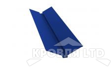 Планка ендовы верхней 105х40х105, Полиэстер RAL 5002 ультрамариново-синий, толщина 0,45