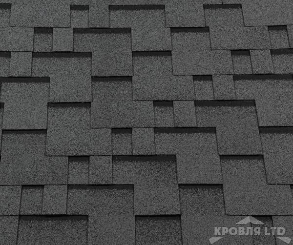 Гибкая черепица Roofshield  серия Premium коллекци Модерн цвет Серый с оттенением