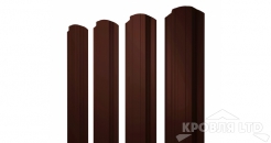 Штакетник Прямоугольный фигурный 0,5 Velur20 RR 32 темно-коричневый