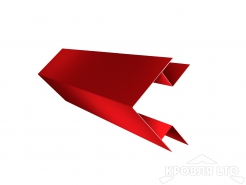 Планка угла внешнего сложного, Полиэстер RAL 3003 рубиново-красный, толщина 0,45