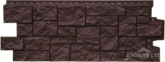 Фасадная панель Grand Line Дикий камень Стандарт коричневый