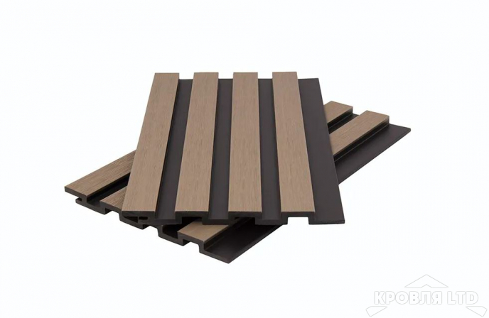 Стеновая панель брусковая из ДПК CO-EX MIX 13х177х3600 мм Snow mix