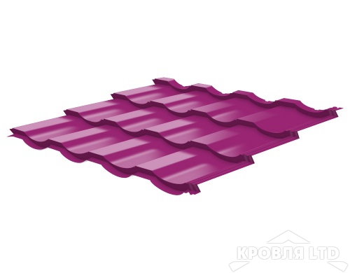 Металлочерепица Банга, Полиэстер RAL 4006 Пурпурный, толщина 0,5