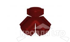 Тройник Y для конька полукруглого R110, Полиэстер RAL 3011 коричнево-красный,толщина 0,45