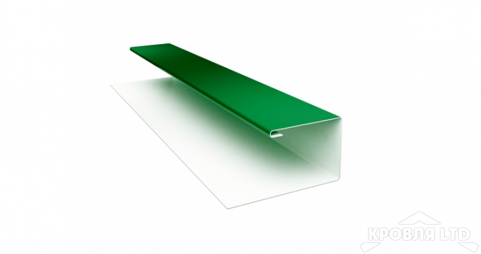 Планка J-профиль, Полиэстер RAL 6002 лиственно-зеленый, толщина 0,45